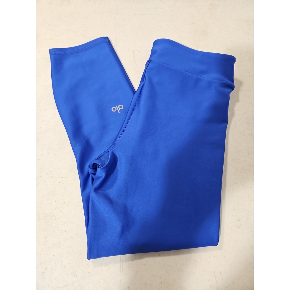 Alo Yoga Airlift Womens Blue Capri leggings Small Zip Pocket **PICS Spot(1942